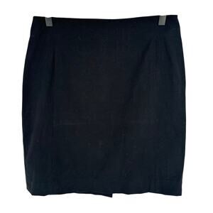 Banana Republic Black Pencil Skirt Knee-Length Work Slit Office Professional 2P